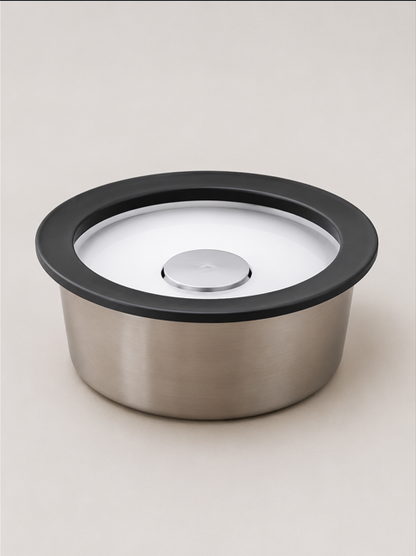 💧 Gamelle Anti-Éclaboussures en Inox – Eau Propre & Museau Sec
