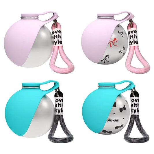 🐾 Gourde 2-en-1 – Eau & Gamelle Portable